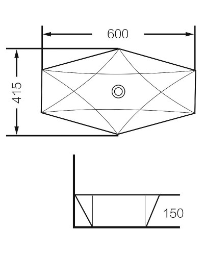 Раковина-чаша Grossman 60 GR-3030 Белая