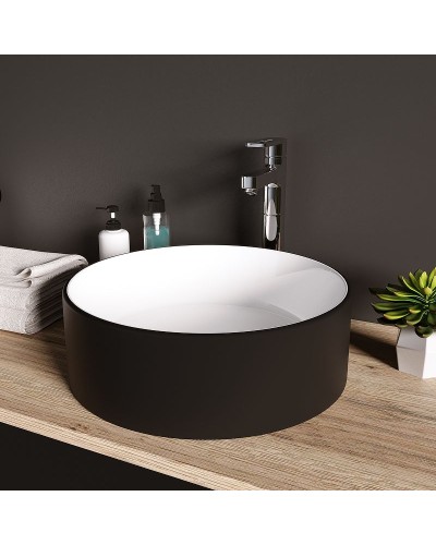 Раковина-чаша Grossman 36 GR-4040BW Белая Черная