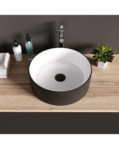 Раковина-чаша Grossman 36 GR-4040BW Белая Черная