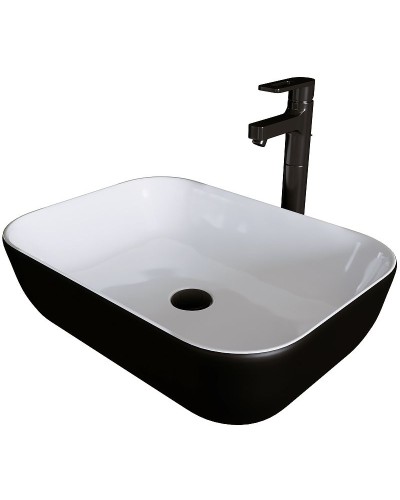 Раковина-чаша Grossman 46 GR-4041BW Белая Черная