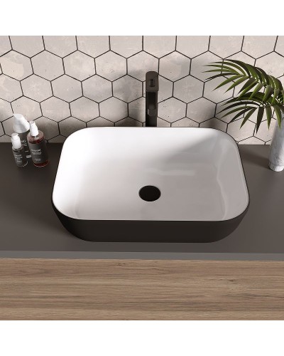 Раковина-чаша Grossman 46 GR-4041BW Белая Черная