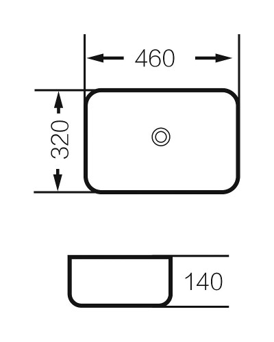 Раковина-чаша Grossman 46 GR-4041BW Белая Черная