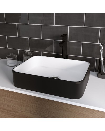 Раковина-чаша Grossman 50 GR-4043BW Белая Черная