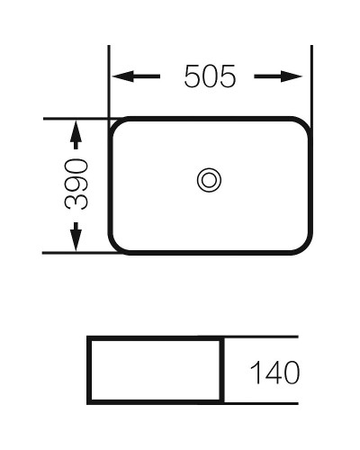 Раковина-чаша Grossman 50 GR-4043BW Белая Черная