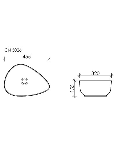 Раковина-чаша Ceramica Nova Element 45 CN5026 Белая