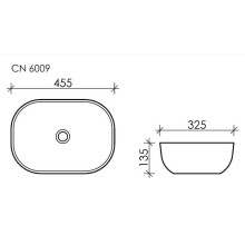 Раковина-чаша Ceramica Nova Element 46 CN6009 Белая
