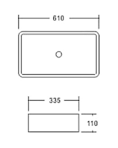 Раковина-чаша SantiLine 61 SL-1073MB Черная матовая