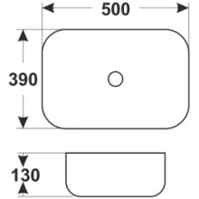 Раковина 50х39 см Mira MR-5039WB