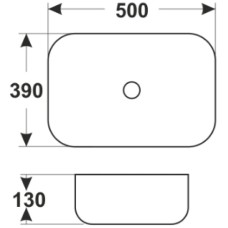 Раковина 50х39 см Mira MR-5039WB