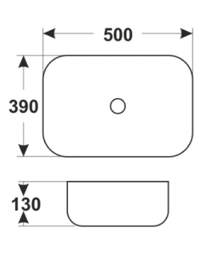 Раковина 50х39 см Mira MR-5039WB
