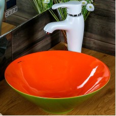 Раковина-чаша Melana 40 MLN-T-4006-B8+B3 Салатово-красная