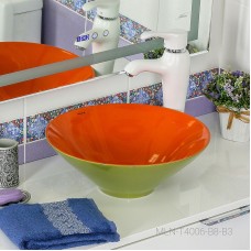 Раковина-чаша Melana 40 MLN-T-4006-B8+B3 Салатово-красная