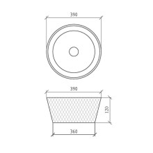 Раковина-чаша Boheme Monaco 39 817-R Рубин