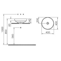 Раковина-чаша Vitra Water Jewels 40 4334B003-1361 Белая