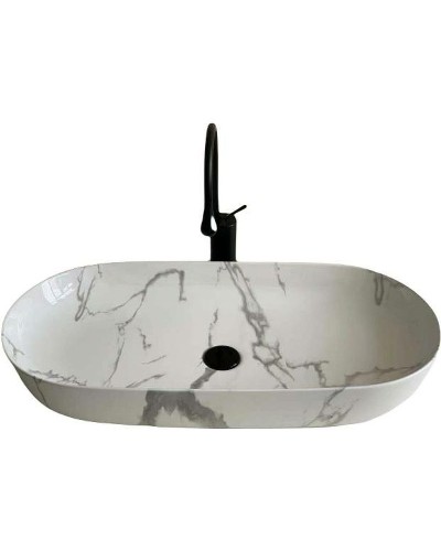 Раковина-чаша CeramaLux 81 350 Белый мрамор