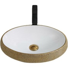 Раковина-чаша CeramaLux 49 433J Бело-золотая