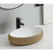 Раковина-чаша CeramaLux 49 433J Бело-золотая