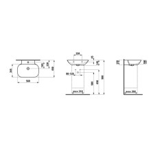 Раковина 56x45 см Laufen Ino 8.1030.2.000.109.1