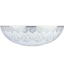 Раковина-чаша Bronze de Luxe 40 2008 Белая глянецевая с серо-золотым декором