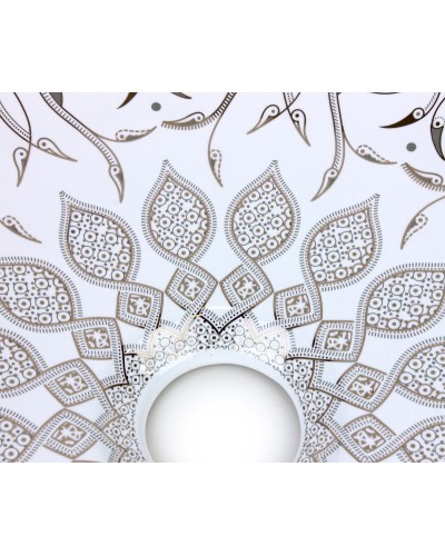 Раковина-чаша Bronze de Luxe 40 2008 Белая глянецевая с серо-золотым декором