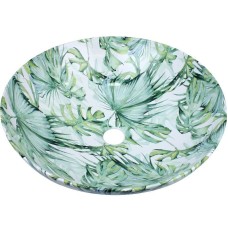 Раковина-чаша Bronze de Luxe 40 3008 Белая Зеленая