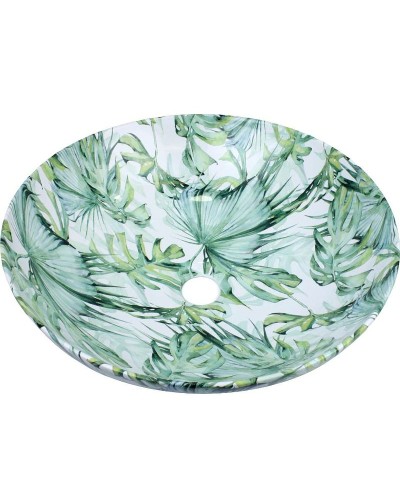 Раковина-чаша Bronze de Luxe 40 3008 Белая Зеленая