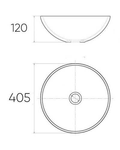 Раковина-чаша Bronze de Luxe 40 3008 Белая Зеленая
