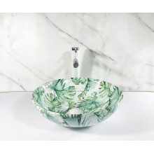 Раковина-чаша Bronze de Luxe 40 3008 Белая Зеленая