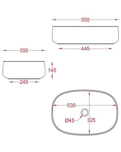 Раковина-чаша Artceram Cognac 55 COL003 39 00 Cocoa