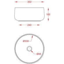 Раковина-чаша Artceram Cognac 35 COL004 05 00 Белая матовая