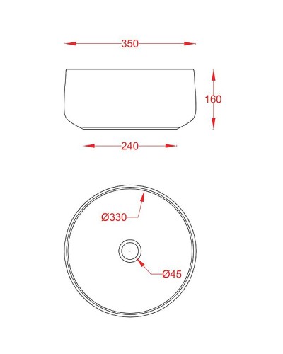 Раковина-чаша Artceram Cognac 35 COL004 05 00 Белая матовая