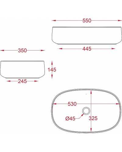 Раковина-чаша Artceram Cognac 55 COL008 05 00 Белая матовая