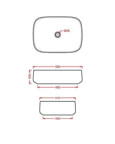 Раковина-чаша Artceram Cognac 56 COL009 36 00 Notte