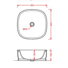 Раковина 45x45 см Artceram Azuley AZL001 01 00 bix0