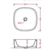 Раковина 45x45 см Artceram Azuley AZL001 01 00 bix0