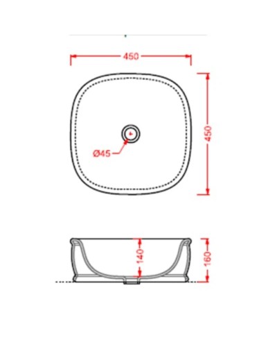 Раковина 45x45 см Artceram Azuley AZL001 01 00 bix0