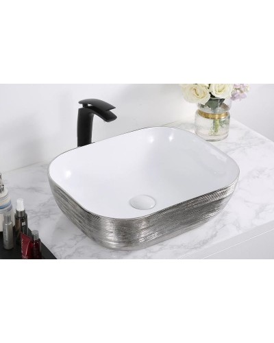 Раковина-чаша CeramaLux 46 D1333H131 Серебро Белая