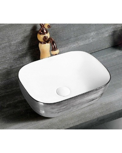 Раковина-чаша CeramaLux 46 D1333H131 Серебро Белая