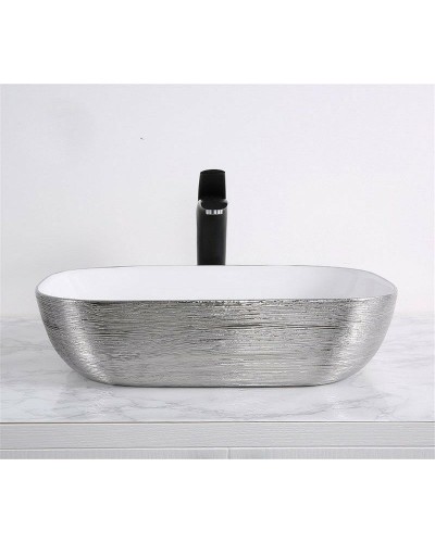 Раковина-чаша CeramaLux 46 D1333H131 Серебро Белая