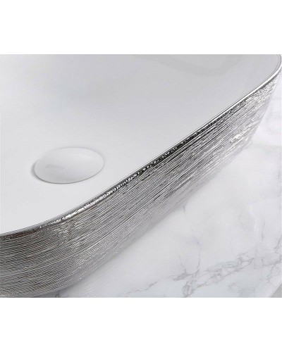 Раковина-чаша CeramaLux 46 D1333H131 Серебро Белая