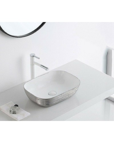 Раковина-чаша CeramaLux 46 D1333H131 Серебро Белая