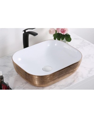 Раковина-чаша CeramaLux 46 D1333H132 Медь Белая