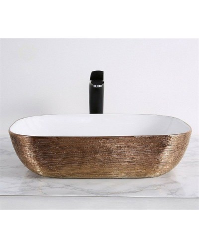 Раковина-чаша CeramaLux 46 D1333H132 Медь Белая