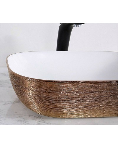 Раковина-чаша CeramaLux 46 D1333H132 Медь Белая