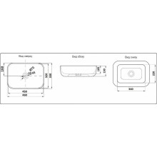 Раковина-чаша CeramaLux 46 D1333H132 Медь Белая