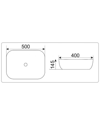 Раковина-чаша CeramaLux 50 D1302H022 Золото Черная