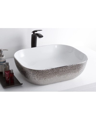 Раковина-чаша CeramaLux 46 D1333H021 Серебро Белая