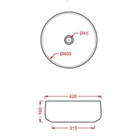 Раковина 42x42 см Artceram Cognac COL001 21 00 nero germania