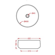 Раковина 42x42 см Artceram Cognac COL001 21 00 nero germania