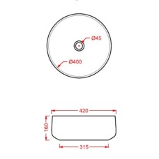 Раковина 42x42 см Artceram Cognac COL001 21 00 nero germania